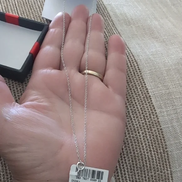 Sterling Silver Diamond Necklace - Picture 4 of 7